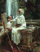 John Singer Sargent The Fountain at Villa Torlonia in Frascati china oil painting reproduction